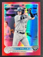 Austin Wells [Red Refractor] Baseball Cards 2022 Topps Pro Debut Chrome Prices