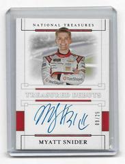Myatt Snider #TD-MS Racing Cards 2021 Panini National Treasures NASCAR Treasured Debuts Prices