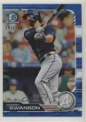 Dansby Swanson [Blue Refractor] Baseball Cards 2019 Bowman Chrome Prices