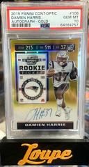 Damien Harris [Autograph Gold] #106 Football Cards 2019 Panini Contenders Optic Prices