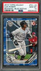 Luis Robert [Blue Festive] Baseball Cards 2019 Topps Holiday Bowman Prices