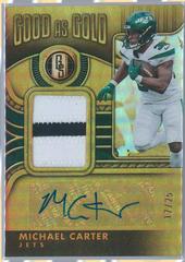 Michael Carter [Prime] Football Cards 2022 Panini Gold Standard Good as Autographs Prices