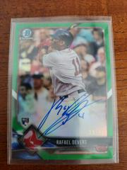 Rafael Devers [Green Refractor] Baseball Cards 2018 Bowman Chrome Rookie Autographs Prices