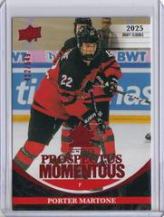 Porter Martone [Red] #PM-18 Hockey Cards 2023 Upper Deck Team Canada Juniors Prospectus Momentous Prices