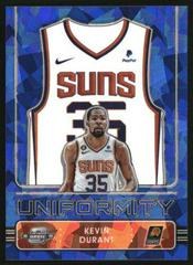 Kevin Durant [Blue Cracked Ice] #7 Basketball Cards 2022 Panini Contenders Optic Uniformity Prices