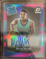 Malik Monk [Autograph Pink] #190 Basketball Cards 2017 Panini Donruss Optic Prices