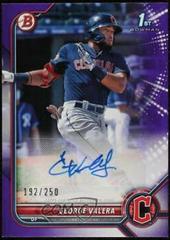 George Valera [Purple] Baseball Cards 2022 Bowman Paper Prospect Autographs Prices