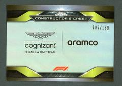 Aston Martin Aramco Cognizant Formula One Team #CC-AM Racing Cards 2023 Topps Chrome Formula 1 Constructor’s Crest Prices