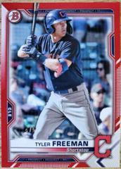 Tyler Freeman [Red] Baseball Cards 2021 Bowman Paper Prospects Prices