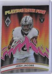 Josh Jacobs [Pink] #PWF-4 Football Cards 2023 Panini Phoenix Playing with Fire Prices