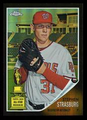 Stephen Strasburg [Black Refractor] #C124 Baseball Cards 2011 Topps Heritage Chrome Prices