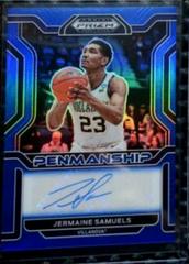 Jermaine Samuels [Blue] #CP-JSA Basketball Cards 2022 Panini Prizm Draft Picks College Penmanship Autographs Prices