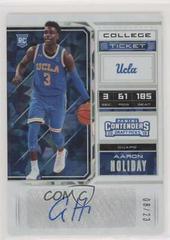 Aaron Holiday [Shooting Autograph Cracked Ice] #83 Basketball Cards 2018 Panini Contenders Draft Picks Prices