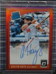 Austin Hays [Red] #RRS-AH Baseball Cards 2018 Panini Donruss Optic Rated Rookie Signatures Prices