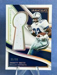 Emmitt Smith #8 Football Cards 2023 Panini Immaculate Championship Memorabilia Prices
