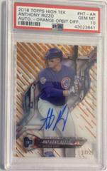 Anthony Rizzo [Autograph Orange Orbit Diffractor] #HT-AR Baseball Cards 2018 Topps High Tek Prices