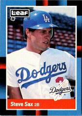 Steve Sax #185 Baseball Cards 1988 Leaf Prices