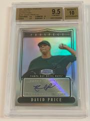 David Price [Autograph Refractor] #DPP Baseball Cards 2007 Bowman Sterling Prospects Prices