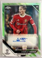 Charlie Savage [Neon Green Refractor] Soccer Cards 2021 Topps Chrome UEFA Champions League Autographs Prices