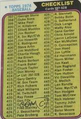 Checklist 397-528 Baseball Cards 1974 Topps Prices