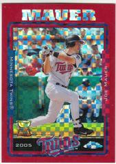 Joe Mauer [Red Xfractor] #368 Baseball Cards 2005 Topps Chrome Prices