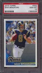 Sam Bradford [Pass, Stands in Background] #300 Football Cards 2010 Topps Prices