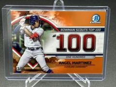 Angel Martinez [Orange] #BTP-100 Baseball Cards 2023 Bowman Scouts Top 100 Prices