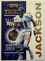 Michael Jackson [Gold] Football Cards 1998 Playoff Contenders Ticket Prices