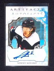 Sonny Milano #AF-SM Hockey Cards 2023 Upper Deck Artifacts Autograph Facts Prices