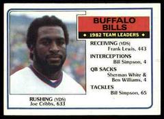 Joe Cribbs [Bills Team Leaders] #219 Football Cards 1983 Topps Prices