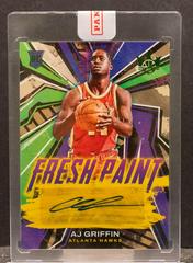 AJ Griffin [Jade] #FP-AJG Basketball Cards 2022 Panini Court Kings Fresh Paint Autographs Prices