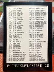 1991 Checklist, Cards 111-220 #329 Baseball Cards 1991 Conlon Collection Prices