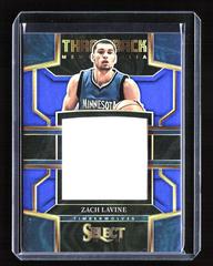 Zach LaVine [Blue] #TM-ZL Basketball Cards 2022 Panini Select Throwback Memorabilia Prices