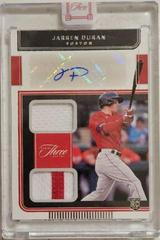 Jarren Duran Baseball Cards 2022 Panini Three and Two Rookie Dual Jersey Autographs Prices