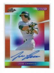 Jose Canseco [Orange Prismatic] #BA-JC4 Baseball Cards 2023 Leaf Vivid Autograph Prices