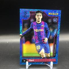 Gavi [Blue Shimmer] Soccer Cards 2021 Topps Merlin Chrome UEFA Prices