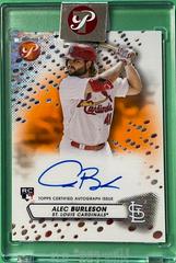 Alec Burleson [Orange] #PA-AB Baseball Cards 2023 Topps Pristine Autographs Prices