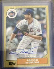 Jacob deGrom [Gold] #87BA-JD Baseball Cards 2022 Topps Update 1987 Autographs Prices