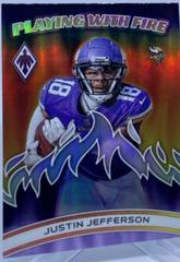 Justin Jefferson #PWF-5 Football Cards 2023 Panini Phoenix Playing with Fire Prices