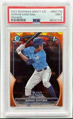 Adrian Santana [Orange Sapphire] #BDC-130 Baseball Cards 2023 Bowman Draft Chrome Sapphire Prices
