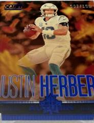 Justin Herbert [Showcase] #5 Football Cards 2023 Panini Score Men of Autumn Prices