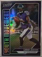 Lamar Jackson [Purple] #YM-5 Football Cards 2023 Panini Prestige Youth Movement Prices