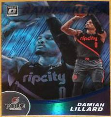 Damian Lillard [Blue] #11 Basketball Cards 2019 Panini Donruss Optic Rainmakers Prices