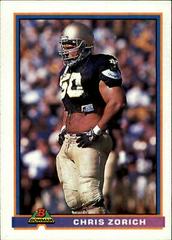 Chris Zorich #71 Football Cards 1991 Bowman Prices