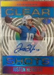 Justin Herbert [Signature Light Blue] Football Cards 2021 Panini Illusions Clear Shots Prices
