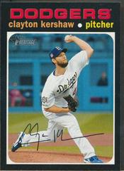 Clayton Kershaw [Throwback] #385 Baseball Cards 2020 Topps Heritage Prices