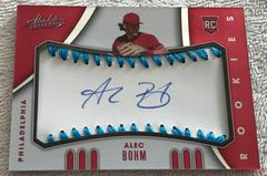 Alec Bohm [Material Signature Light Blue] #168 Baseball Cards 2021 Panini Absolute Prices