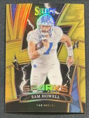 Sam Howell [Gold] Football Cards 2022 Panini Select Draft Picks Sparks Prices
