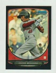 Oscar Mercado [Black Refractor] Baseball Cards 2013 Bowman Chrome Mini Prices