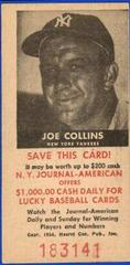 Joe Collins Baseball Cards 1954 NY Journal American Prices